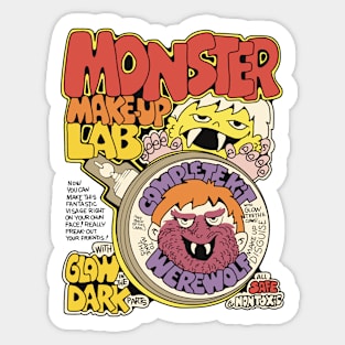 Werewolf Monster Makeup Lab Sticker